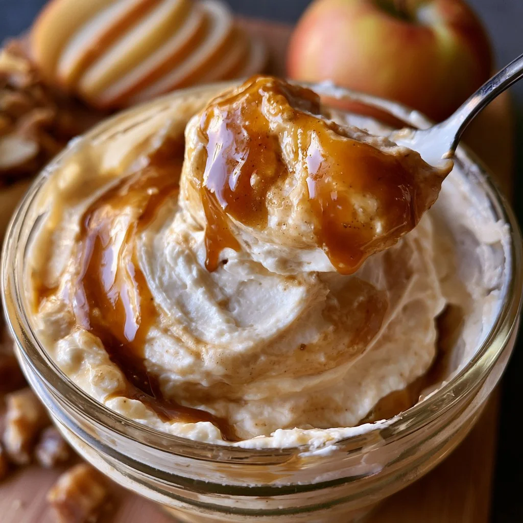 Salted Caramel Toffee Cream Cheese Apple Dip
